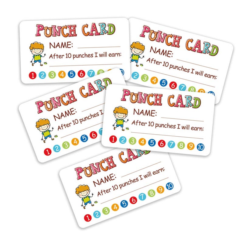 IVON Punch Card, 100pcs Reward Incentive Card for Teacher, Behavior Chart for Kids, Homeschool Classroom Supplies for Motivation - Image 4